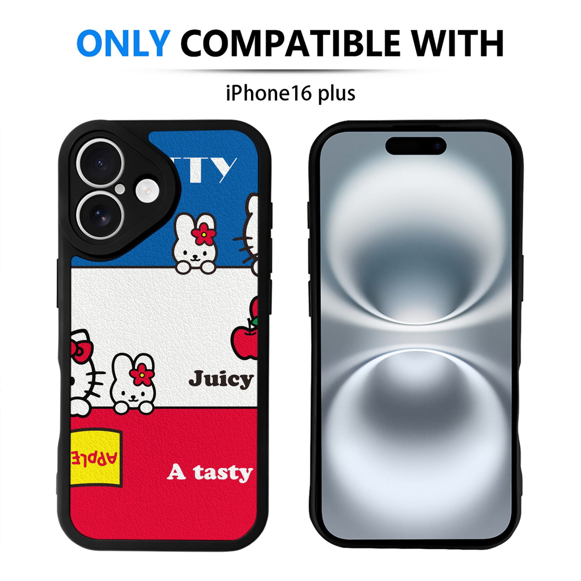 （画像用） Hello Kitty ハローキティ 【iPhone 16シリーズ対応】シリコンスマホケース（レザー調） 材質：シリコン